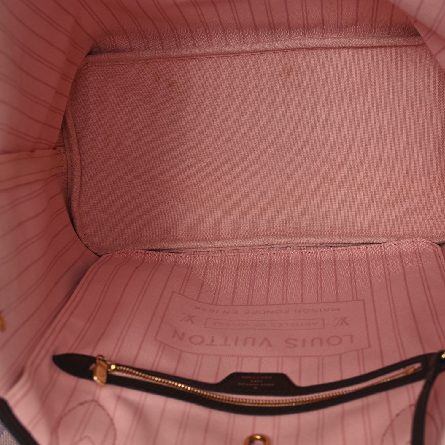 Louis Vuitton Damier Ebene Braided Neverfull MM Pink 6 of 13