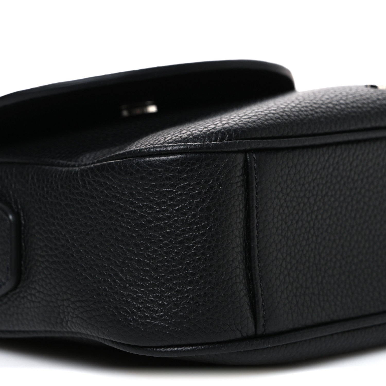 Christian Dior Grained Calfskin Saddle Messenger Bag Black 9 of 10