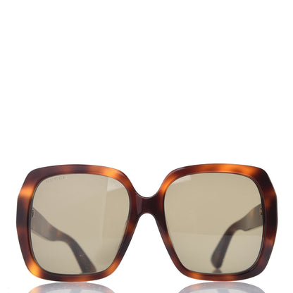 Gucci Acetate Square GG 0096SA Sunglasses Havana 2 of 9