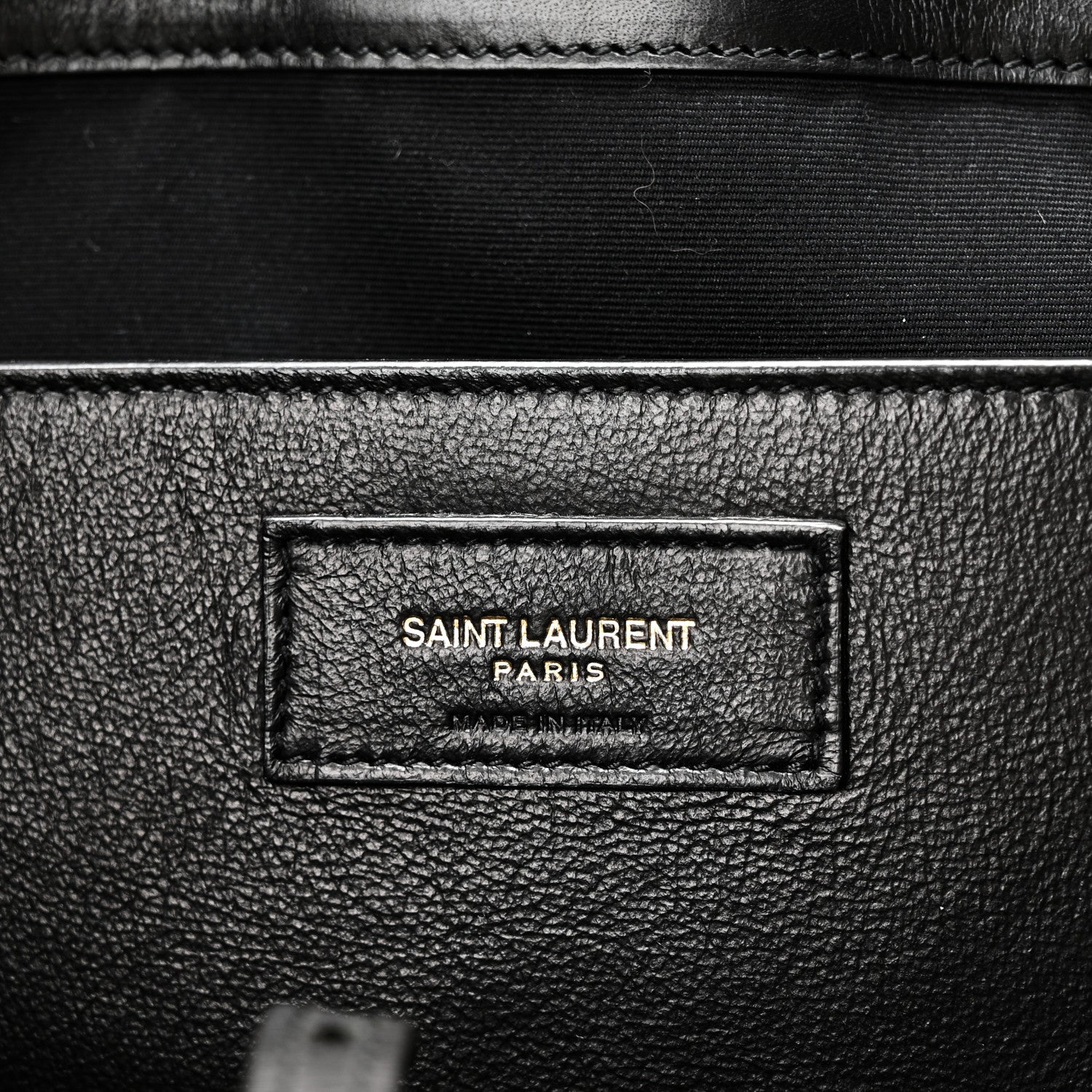 Saint Laurent Calfskin Raffia Medium Shopper Tote  Naturale Black 6 of 9
