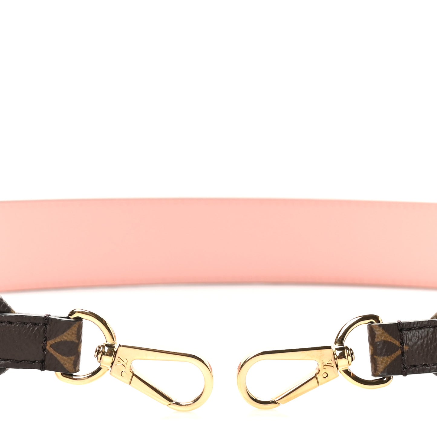Monogram Bandouliere Shoulder Strap  Rose Ballerine