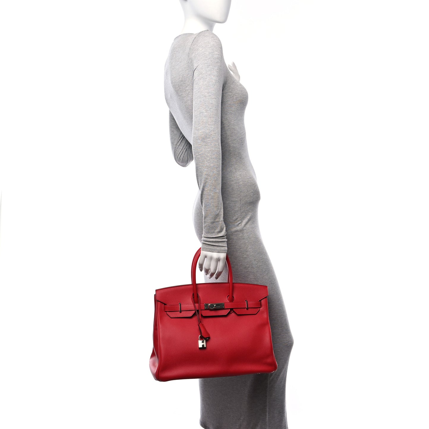 Epsom Birkin 35 Rouge Casaque