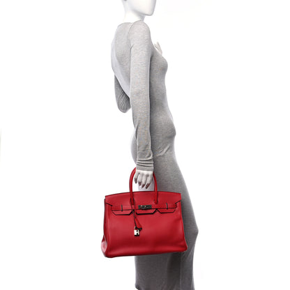 Hermes Epsom Birkin 35 Rouge Casaque 2 of 13