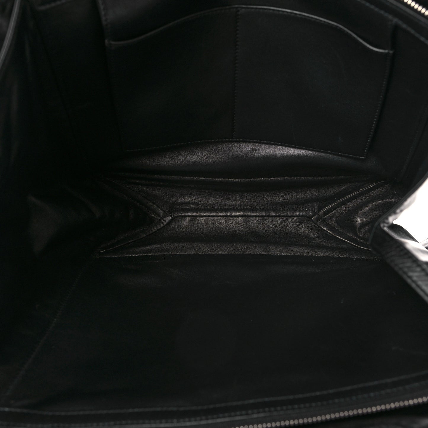 Paperweight Calfskin Medium Tri-Fold Bag Black