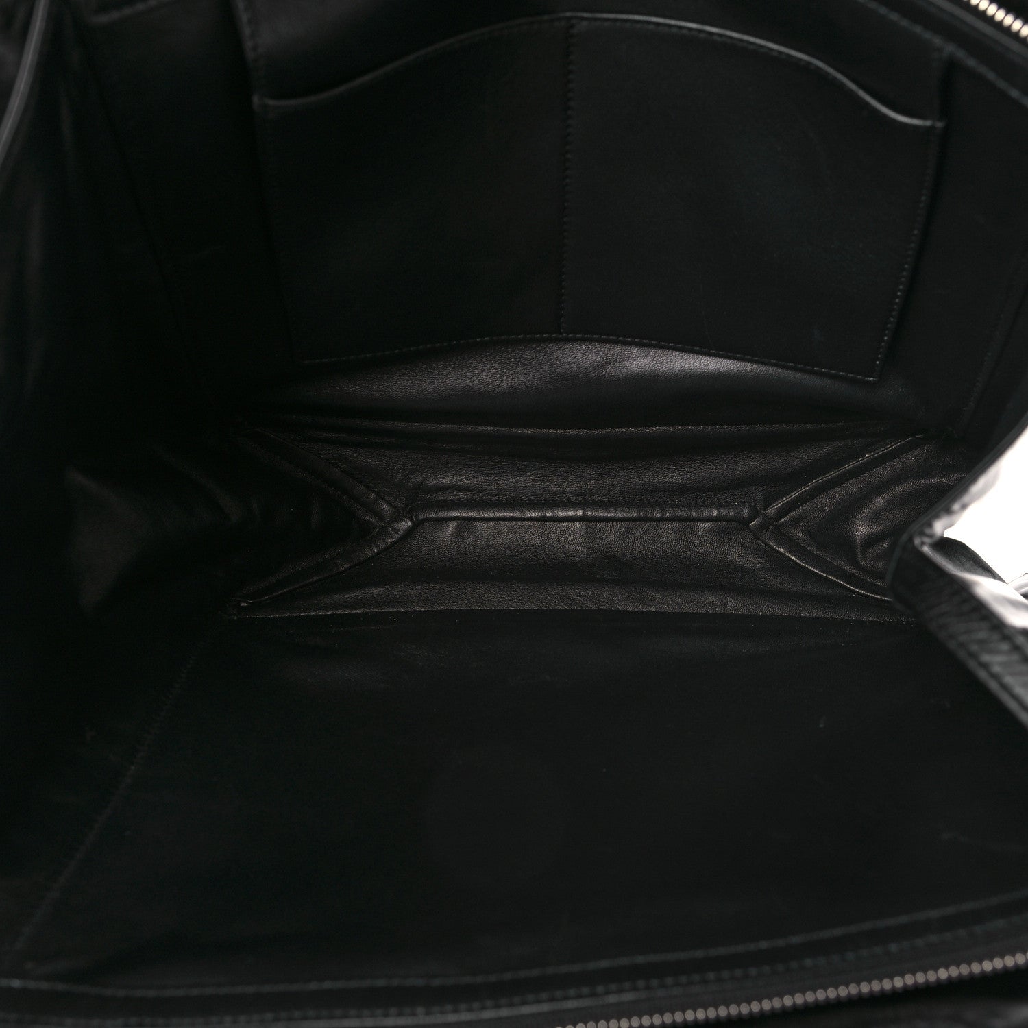 Celine Paperweight Calfskin Medium Tri-Fold Bag Black 5 of 9