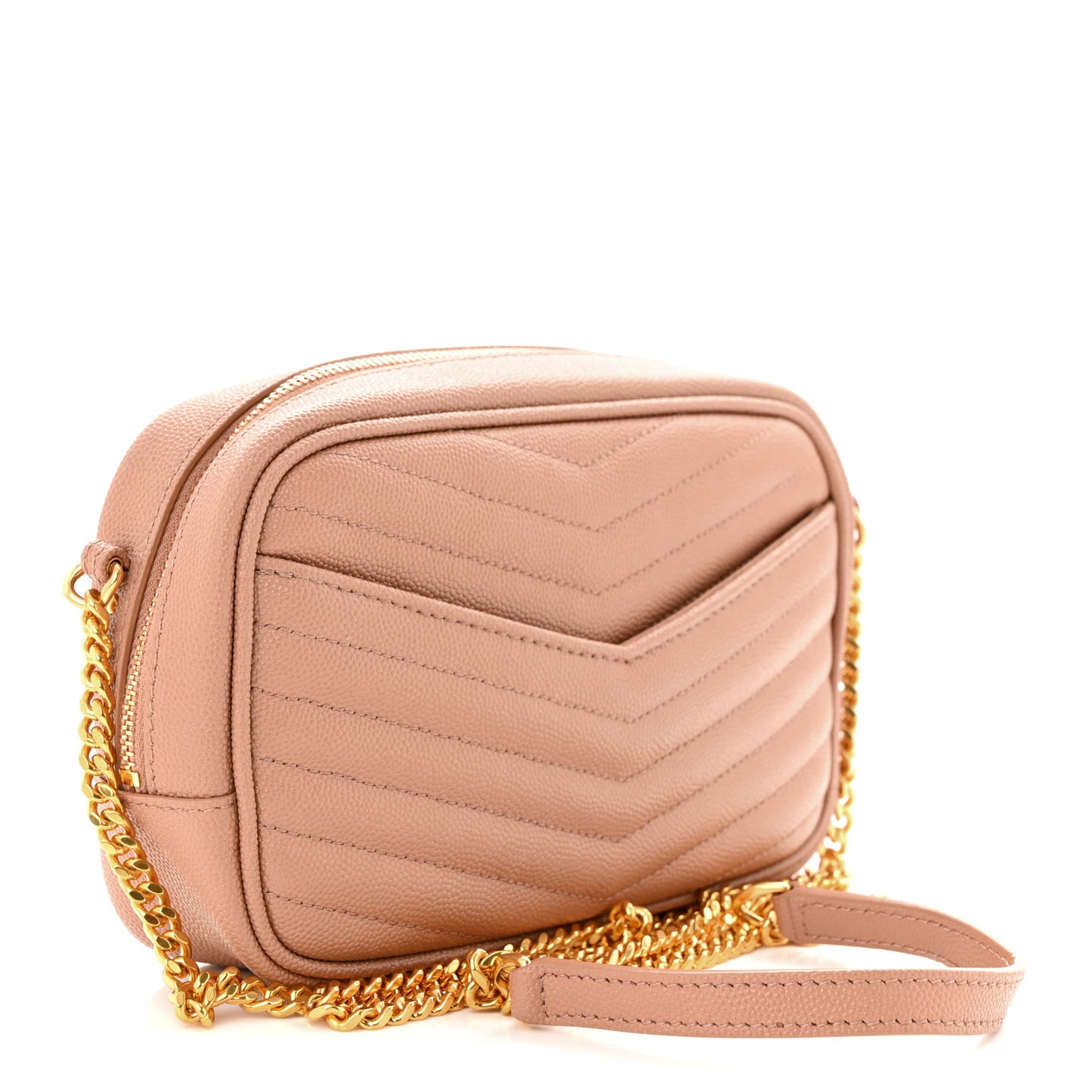 Grain De Poudre Matelasse Monogram Mini Lou Camera Bag Vintage Peach