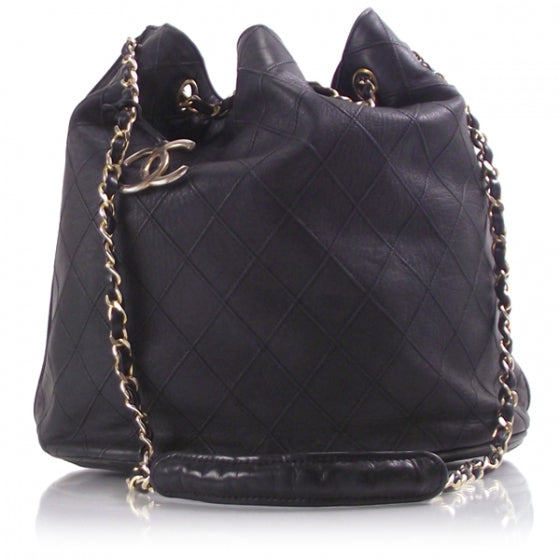 Vintage Double Stitched Chain Drawstring Hobo