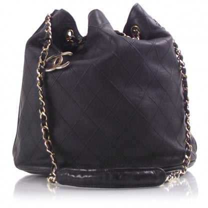 Chanel Vintage Double Stitched Chain Drawstring Hobo 1 of 12