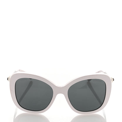 Chanel Acetate Butterfly Winter Pearl Sunglasses 5339-H White 2 of 9