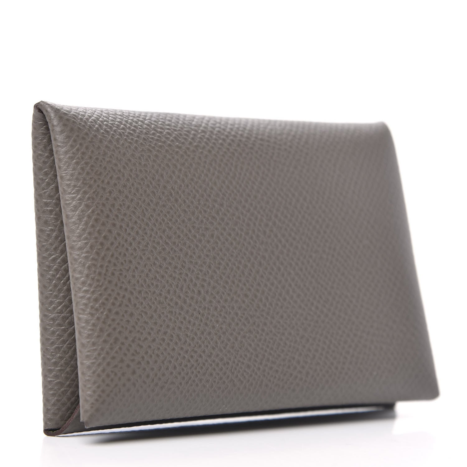 Hermes Epsom Verso Calvi Card Case Etain Vert Criquet 3 of 7