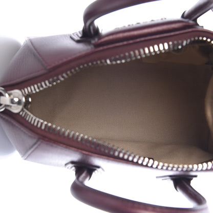 Givenchy Metallic Sugar Goatskin Mini Antigona Oxblood 5 of 11