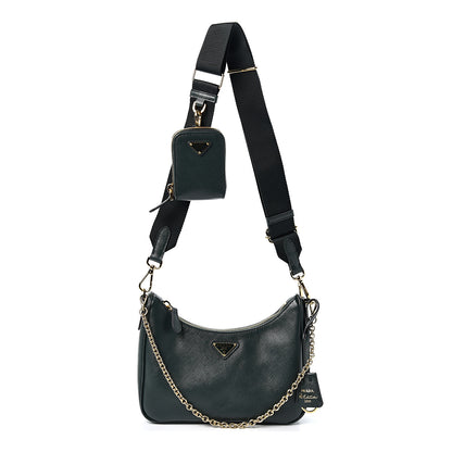 Prada Saffiano Lux Re-Edition 2005 Shoulder Bag Smeraldo 1 of 9
