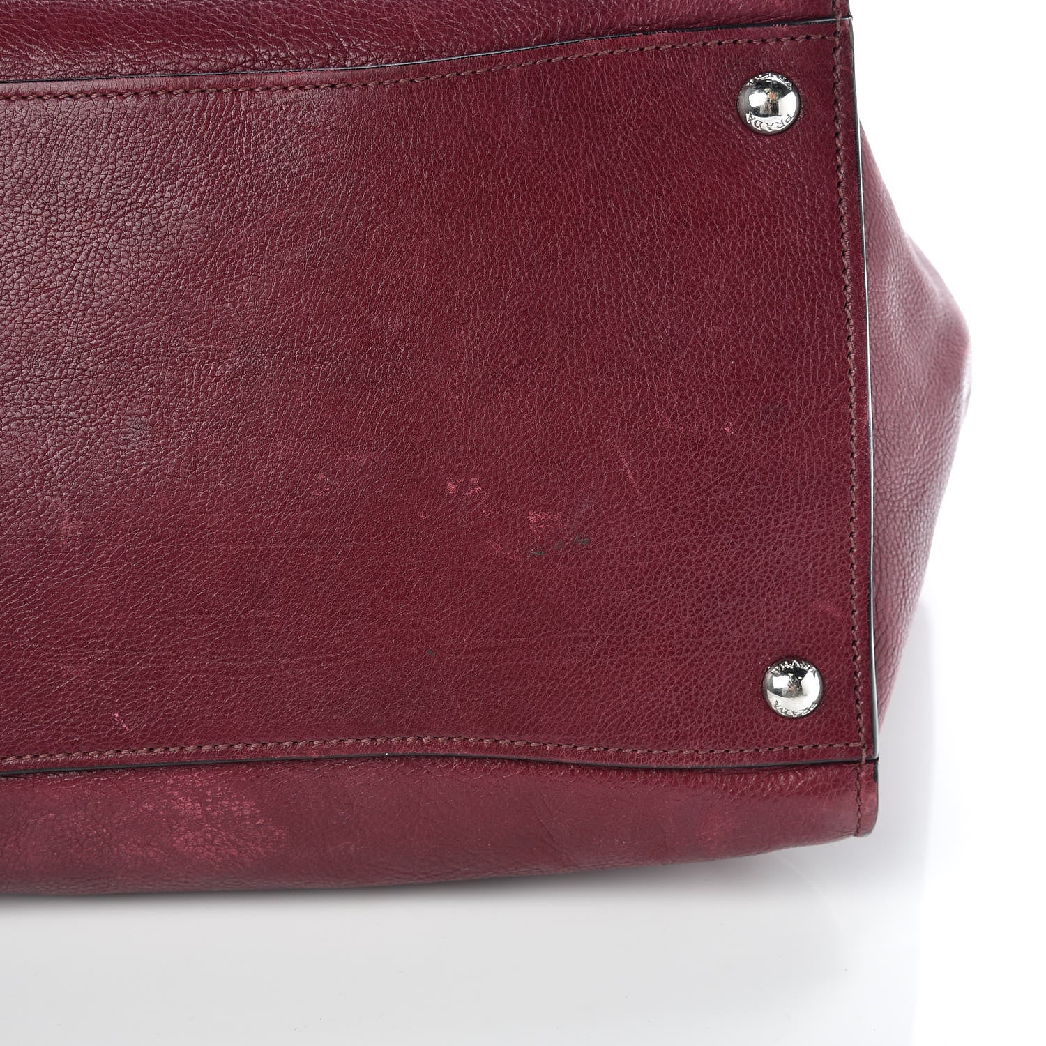 Prada Glace Calfskin Twin Pocket Tote Fuxia 15 of 22