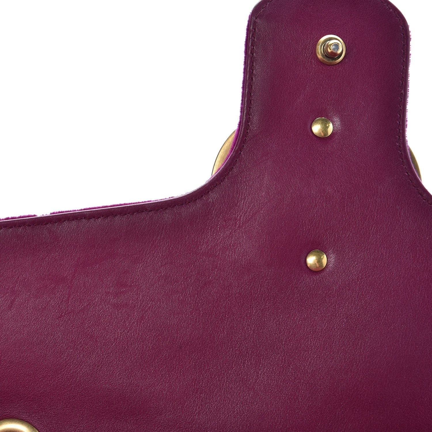 Gucci Velvet Matelasse Medium GG Marmont Shoulder Bag Fuchsia Violet Cyclamen 8 of 12