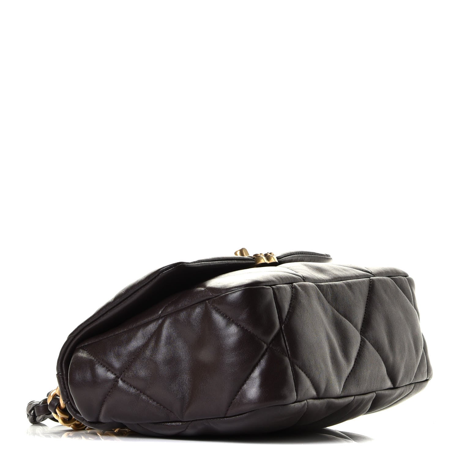 Chanel Lambskin Quilted Medium Chanel 19 Flap Dark Brown 5 of 5