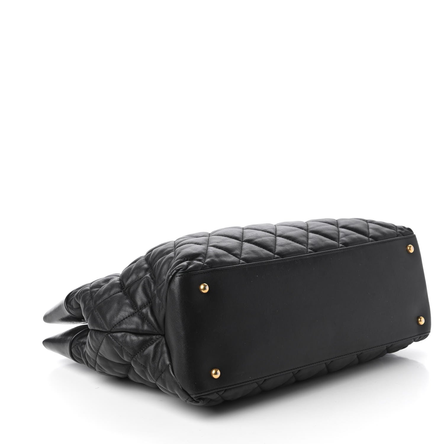 Chanel Calfskin Quilted Large Soft Elegance Tote Black 4 of 10