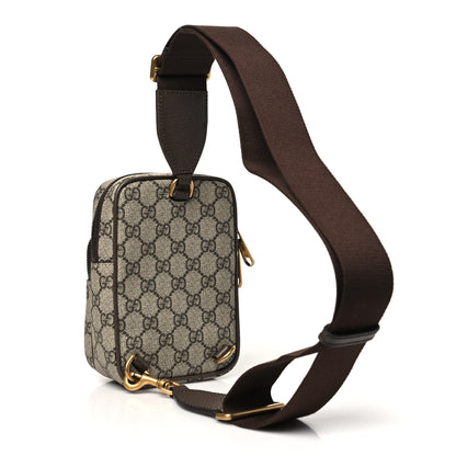 Gucci GG Supreme Monogram Web Mini Ophidia Messenger Brown 3 of 9
