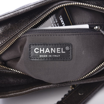 Chanel Metallic Caviar Chevron Quilted Small Gabrielle Hobo Brown Gold 6 of 11