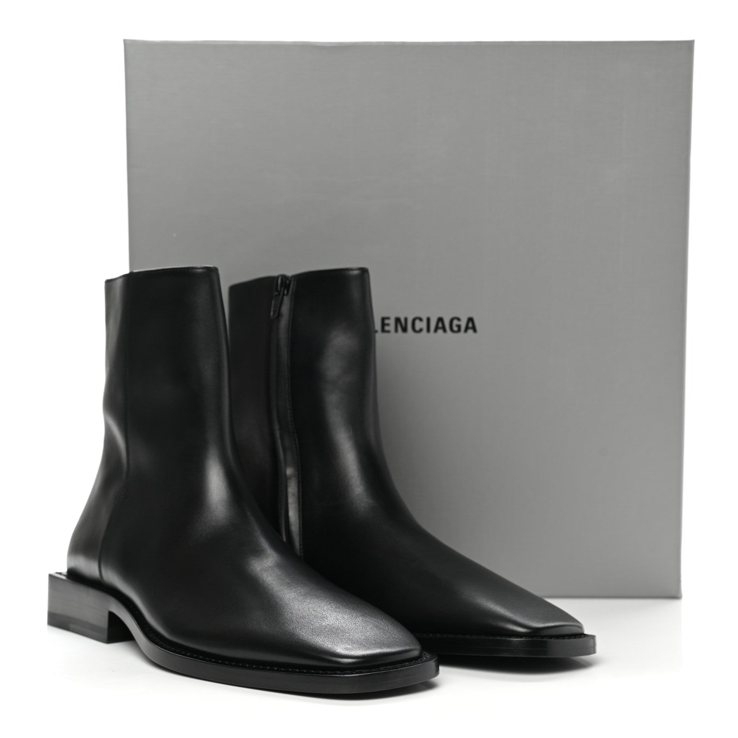 Balenciaga Calfskin Mens Soft Rim Ankle Booties 40 Black 9 of 9