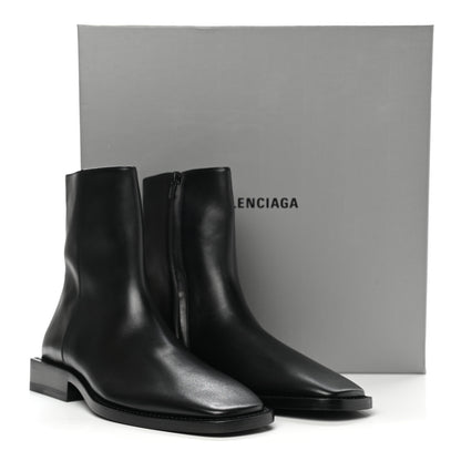 Balenciaga Calfskin Mens Soft Rim Ankle Booties 40 Black 9 of 9