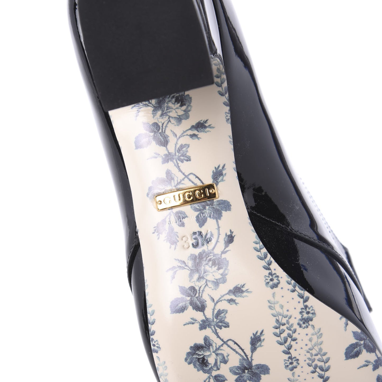 Vernice GG Victoire 55mm Loafer Pumps 35.5 Black