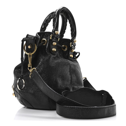Balenciaga Agneau Giant 12 Gold Hardware Mini Pompon Black 3 of 10