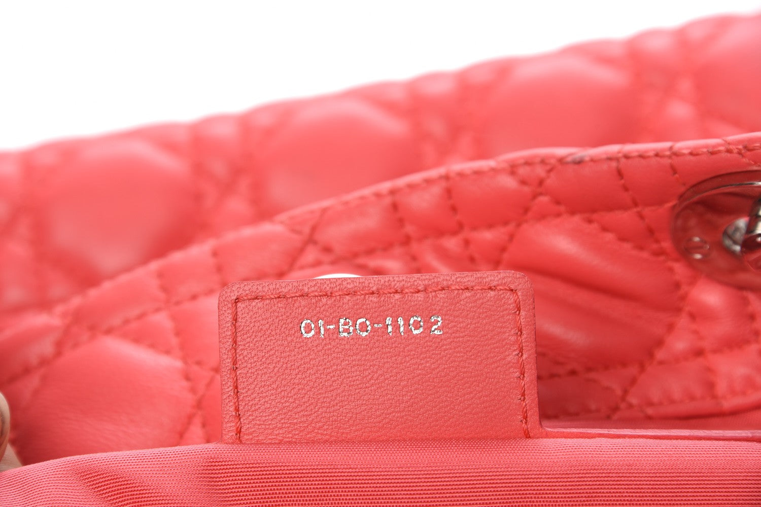 Christian Dior Lambskin Cannage Large Dior Soft Shopping Tote Coral 6 of 13
