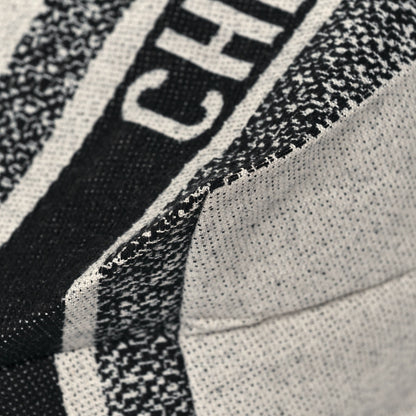 Christian Dior Canvas Print Cruise Tote Ivory Black 8 of 12