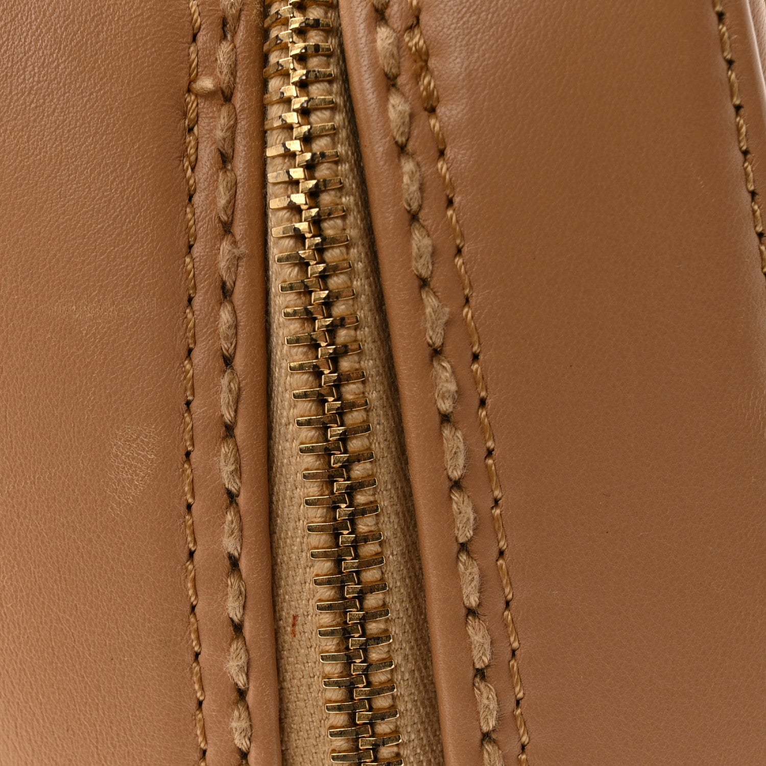 Chanel Calfskin Contrast Stitch Surpique Bowler Beige 17 of 21