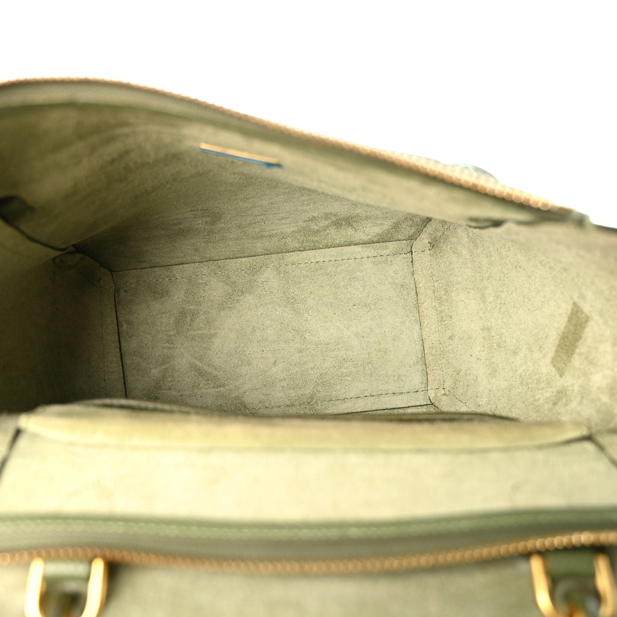 Grained Calfskin Micro Belt Bag Army Green