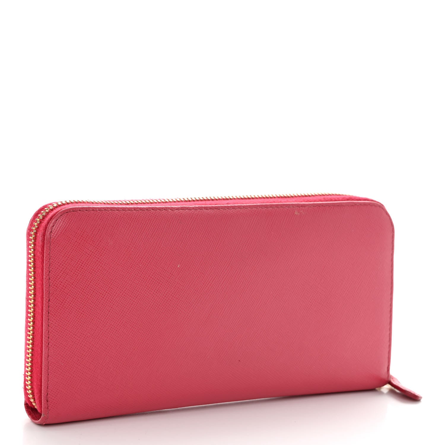 Prada Saffiano Fiocco Bow Zip Around Wallet Peonia 3 of 11
