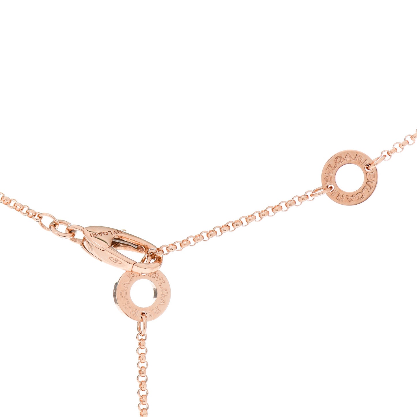 18K Rose Gold Cermet Small B.Zero1 Pendant Necklace