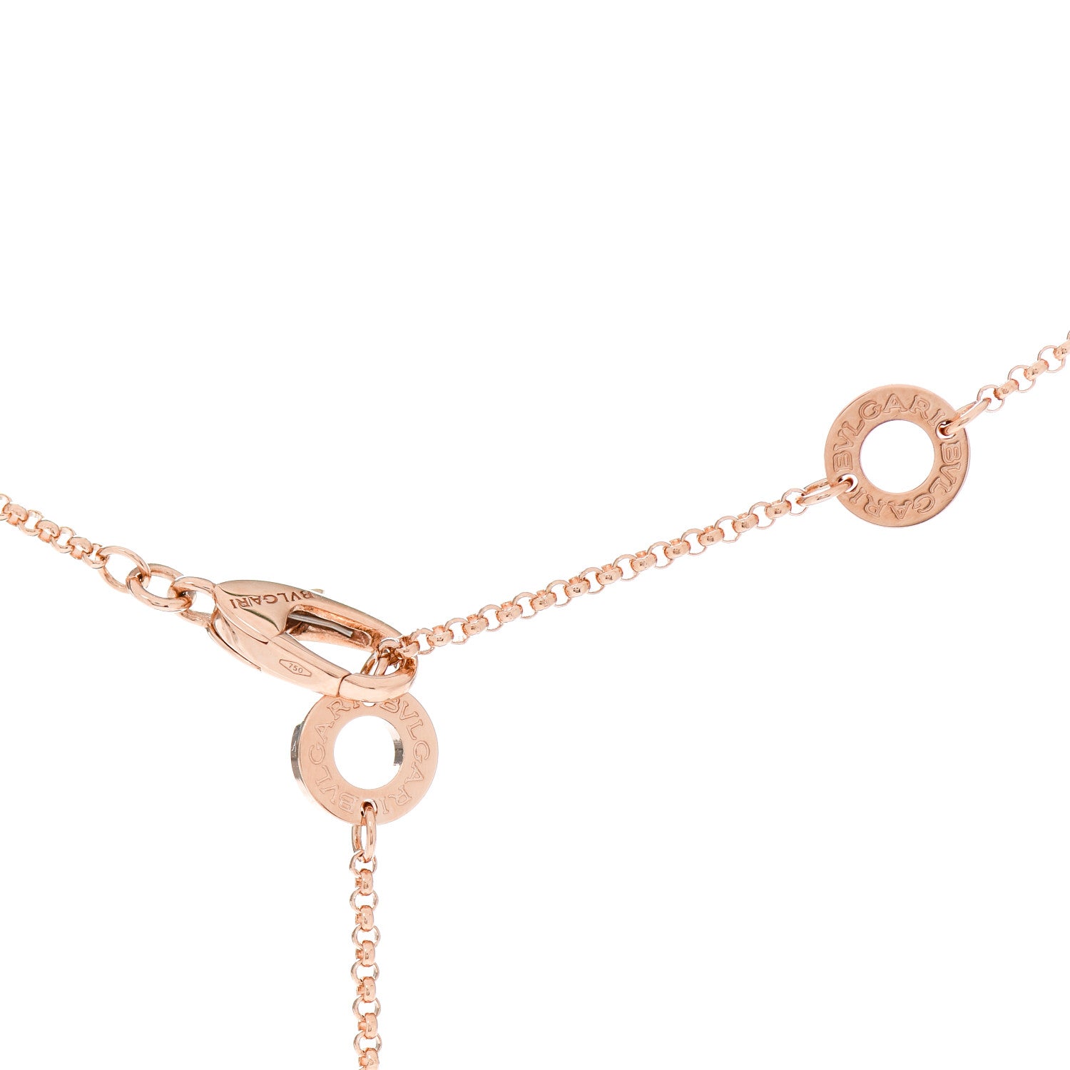 Bulgari 18K Rose Gold Cermet Small B.Zero1 Pendant Necklace 4 of 5