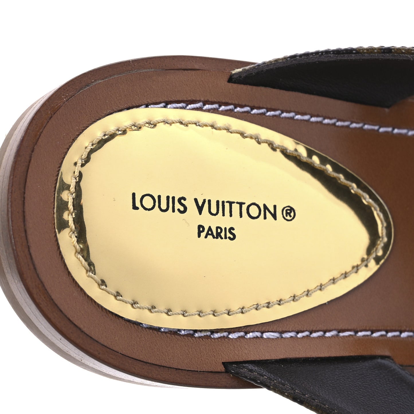Monogram Sunny Flat Thong Sandals 39 Brown