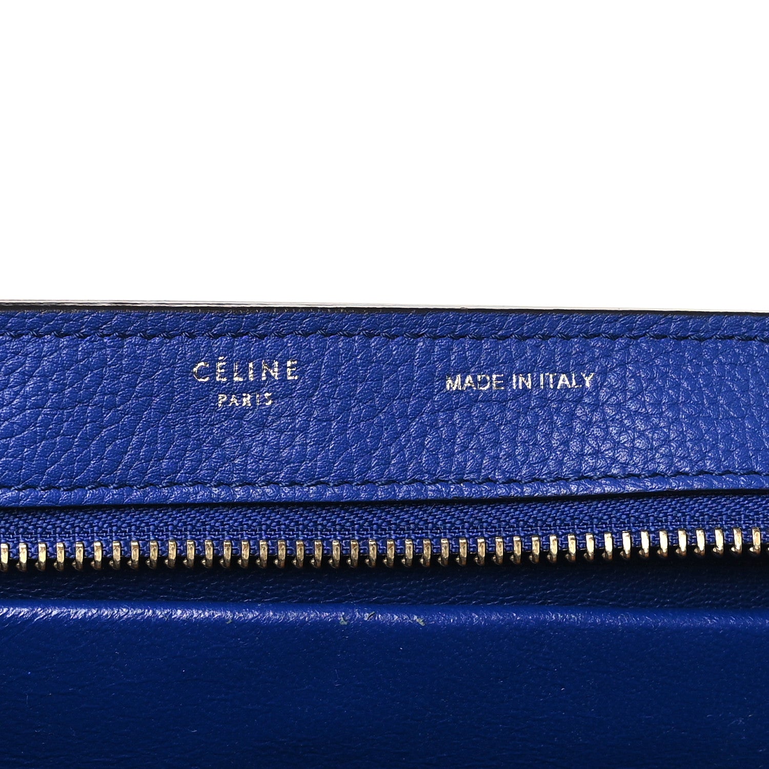 Celine Drummed Calfskin Suede Small Trapeze Indigo 6 of 10