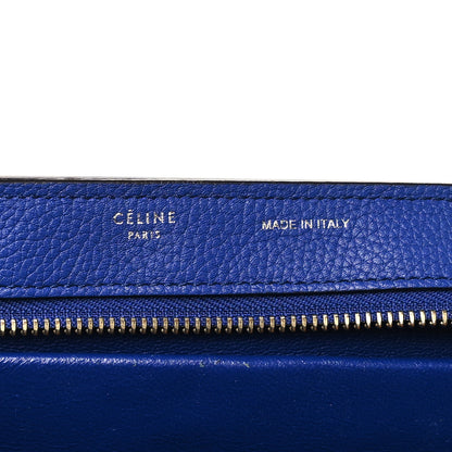 Celine Drummed Calfskin Suede Small Trapeze Indigo 6 of 10
