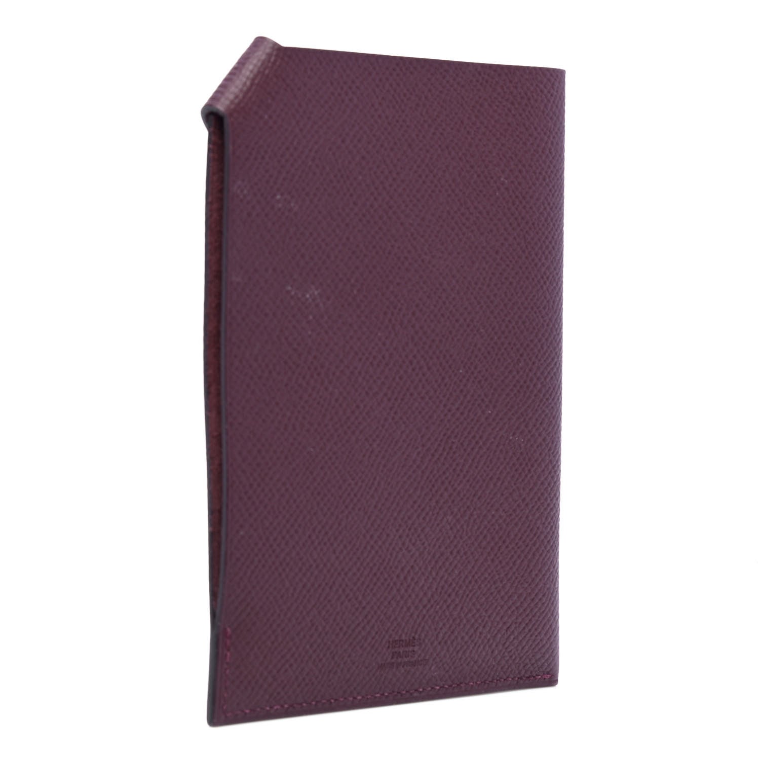 Hermes Epsom Tarmac Dot PM Passport Holder Bordeaux 3 of 5