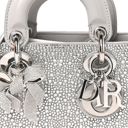 Christian Dior Lambskin Crystal Embroidered Mini Lady D-Joy Argent 7 of 10