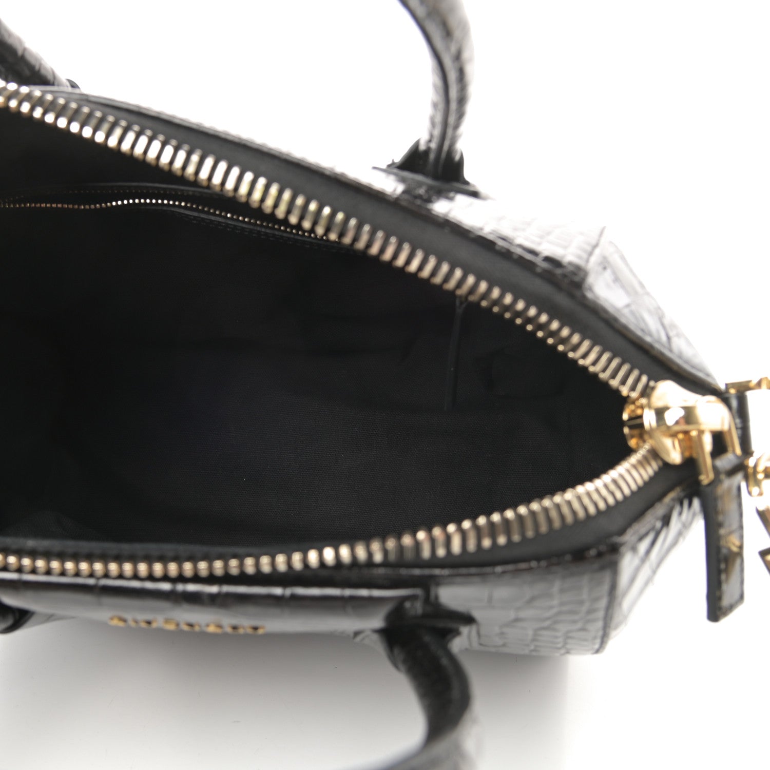 Givenchy Calfskin Crocodile Embossed Small Antigona Black 5 of 10