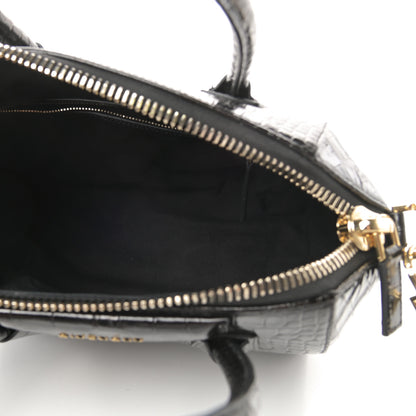 Givenchy Calfskin Crocodile Embossed Small Antigona Black 5 of 10