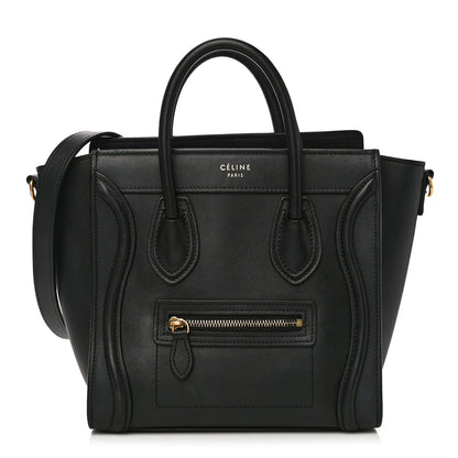 Celine Smooth Calfskin Nano Luggage Black 1 of 12