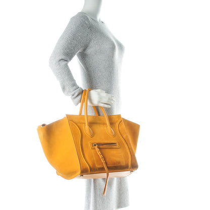 Celine Suede Medium Phantom Luggage Amber 2 of 7