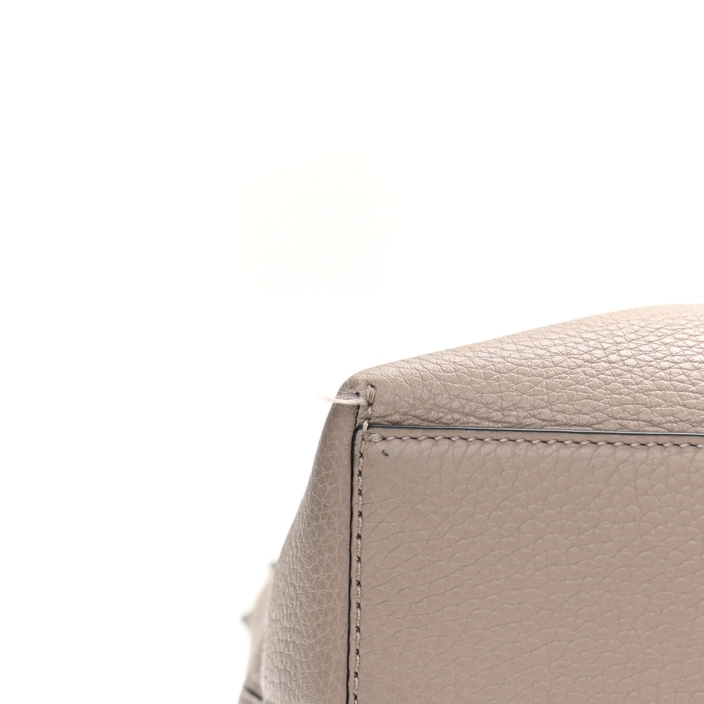 Grained Calfskin Rockstud Shoulder Tote Poudre