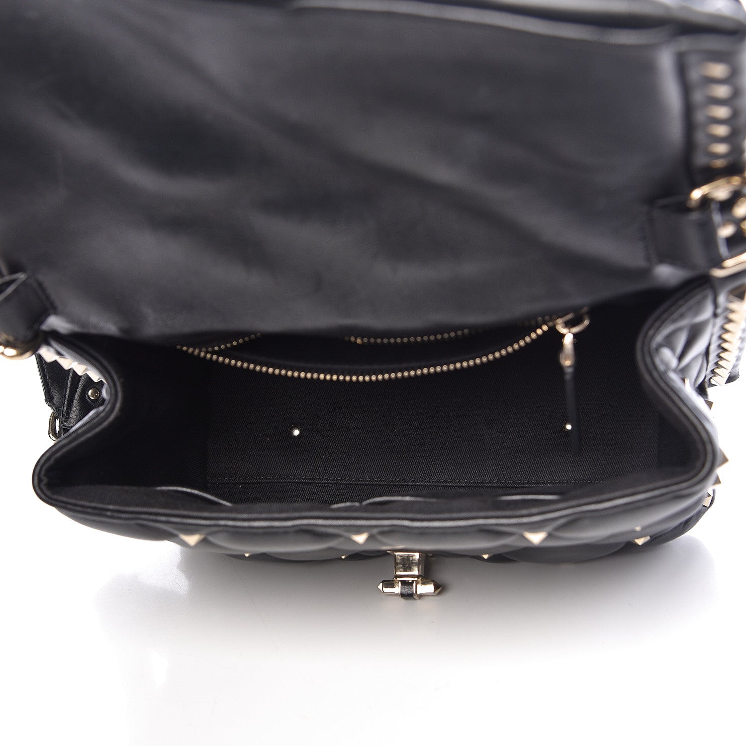 Valentino Garavani Lambskin VLTN Print Candystud Top Handle Bag Black 5 of 15