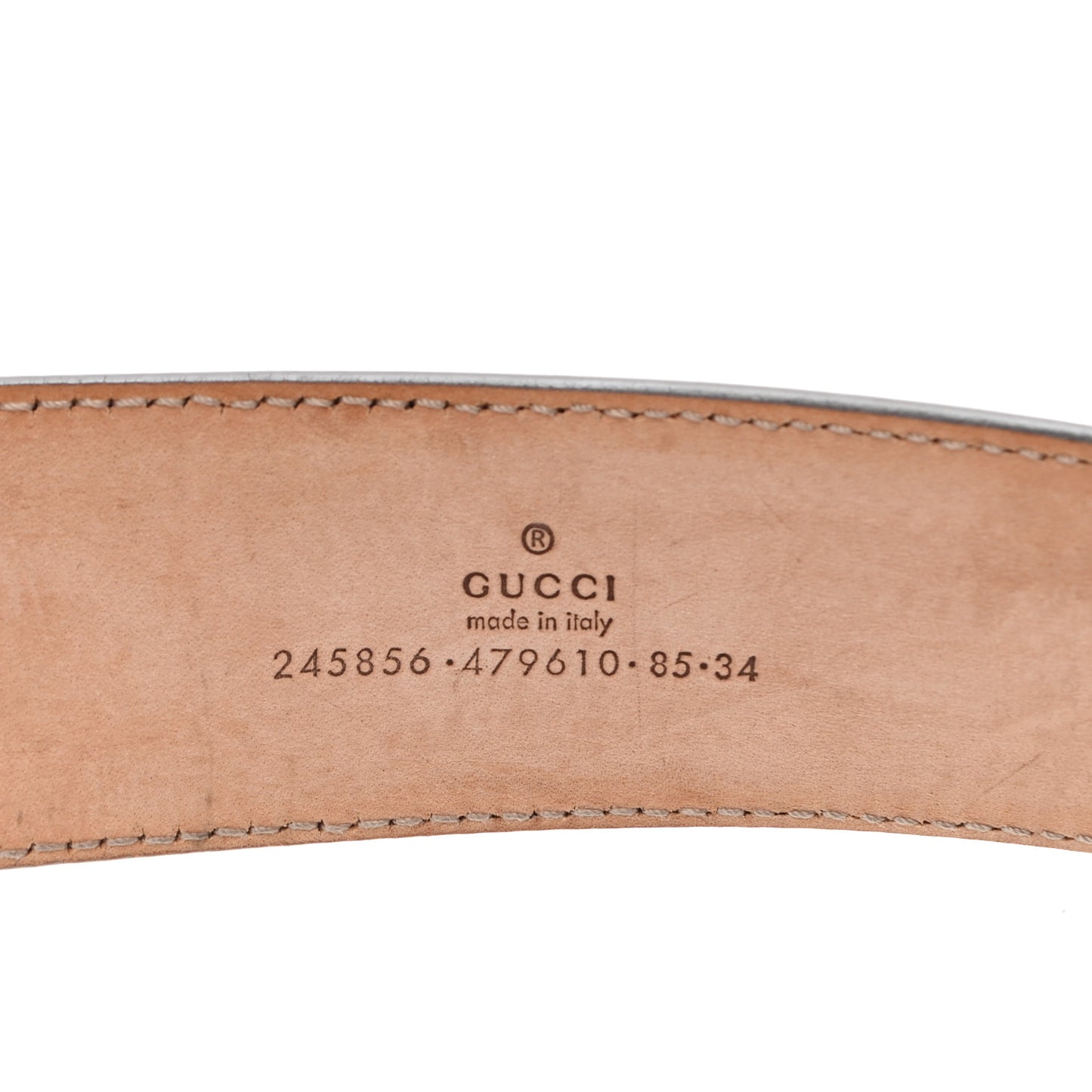 Calfskin Monogram Lovely Heart GG Belt 85 34 Beige
