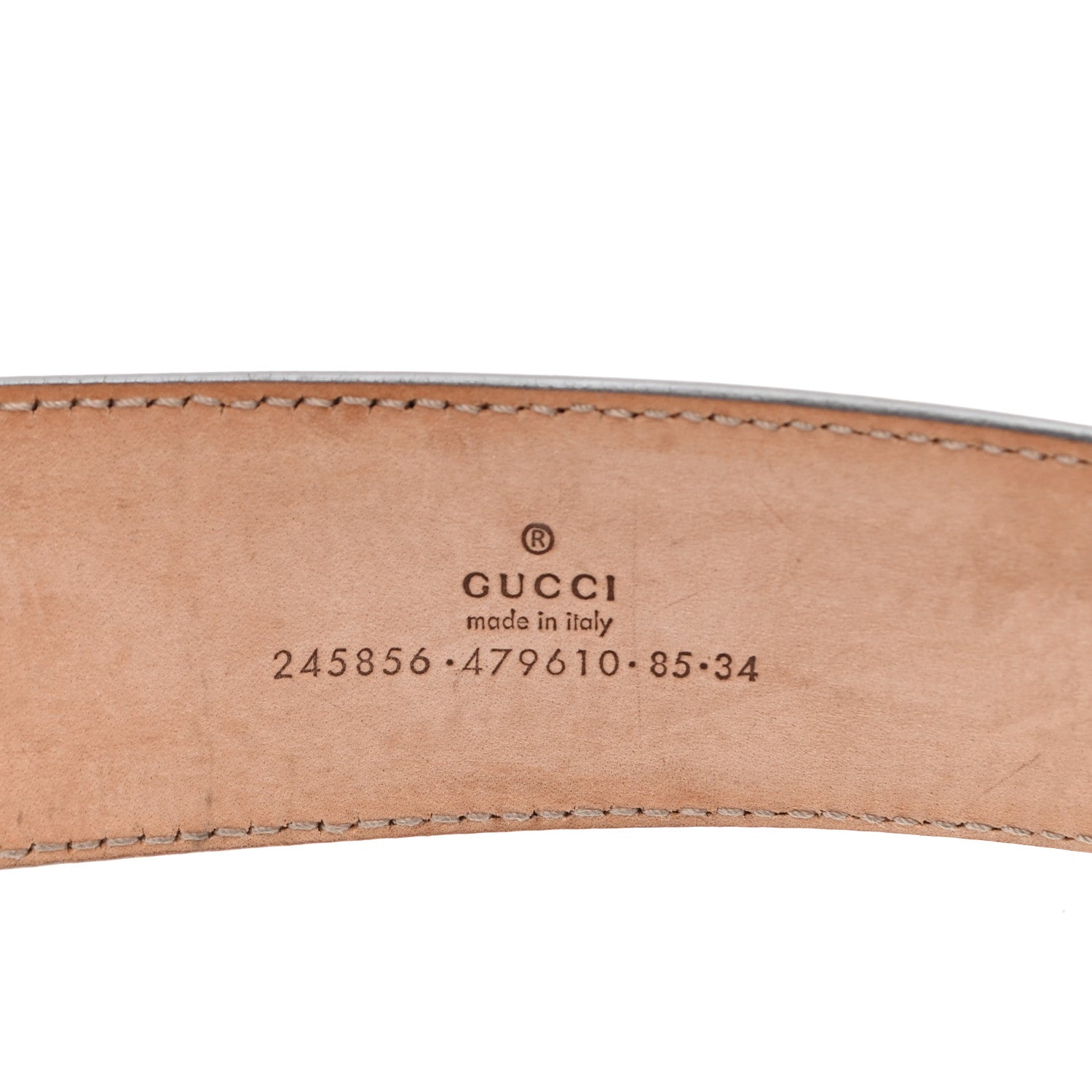 Gucci Calfskin Monogram Lovely Heart GG Belt 85 34 Beige 3 of 6
