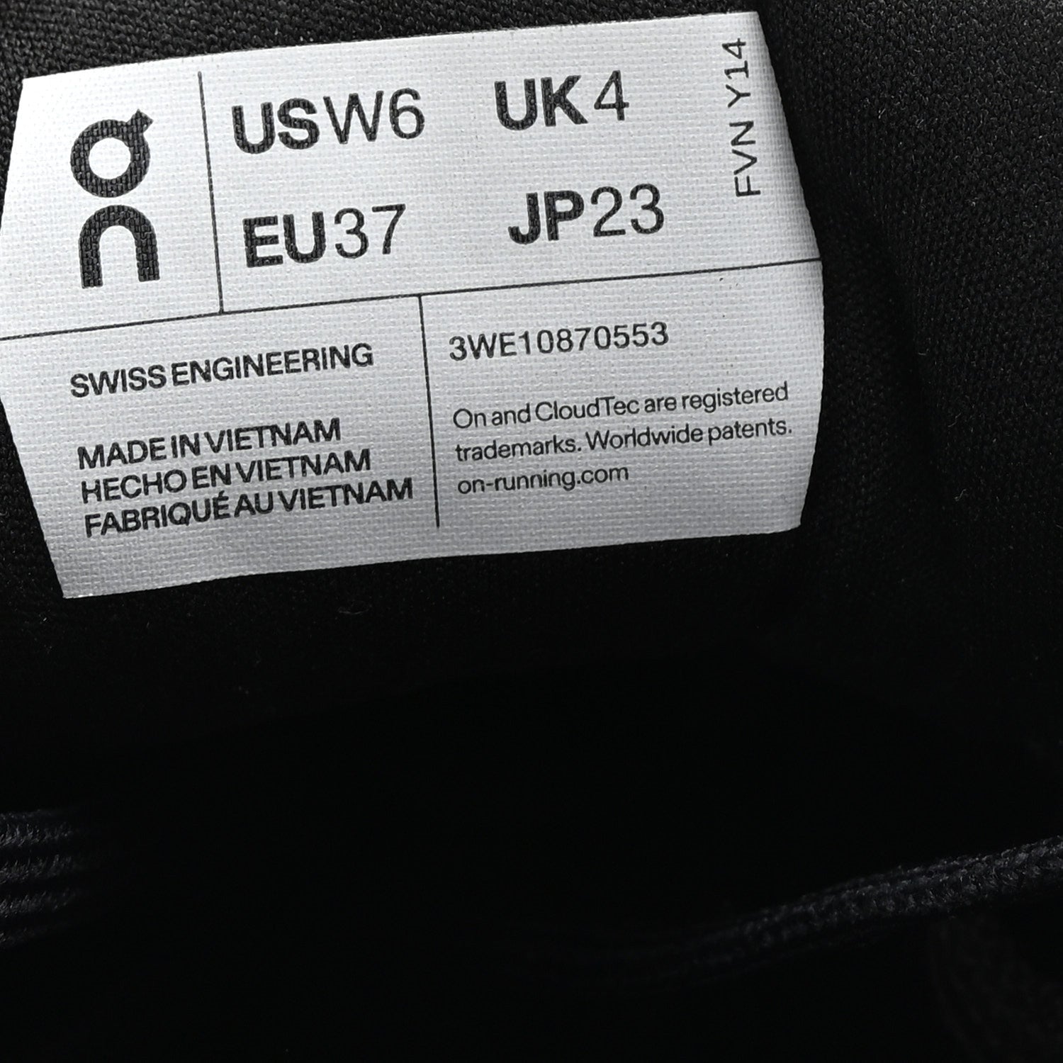 Loewe X ON Recycled Polyester Womens Cloudtilt 2.0 Sneakers 37 Black 9 of 10