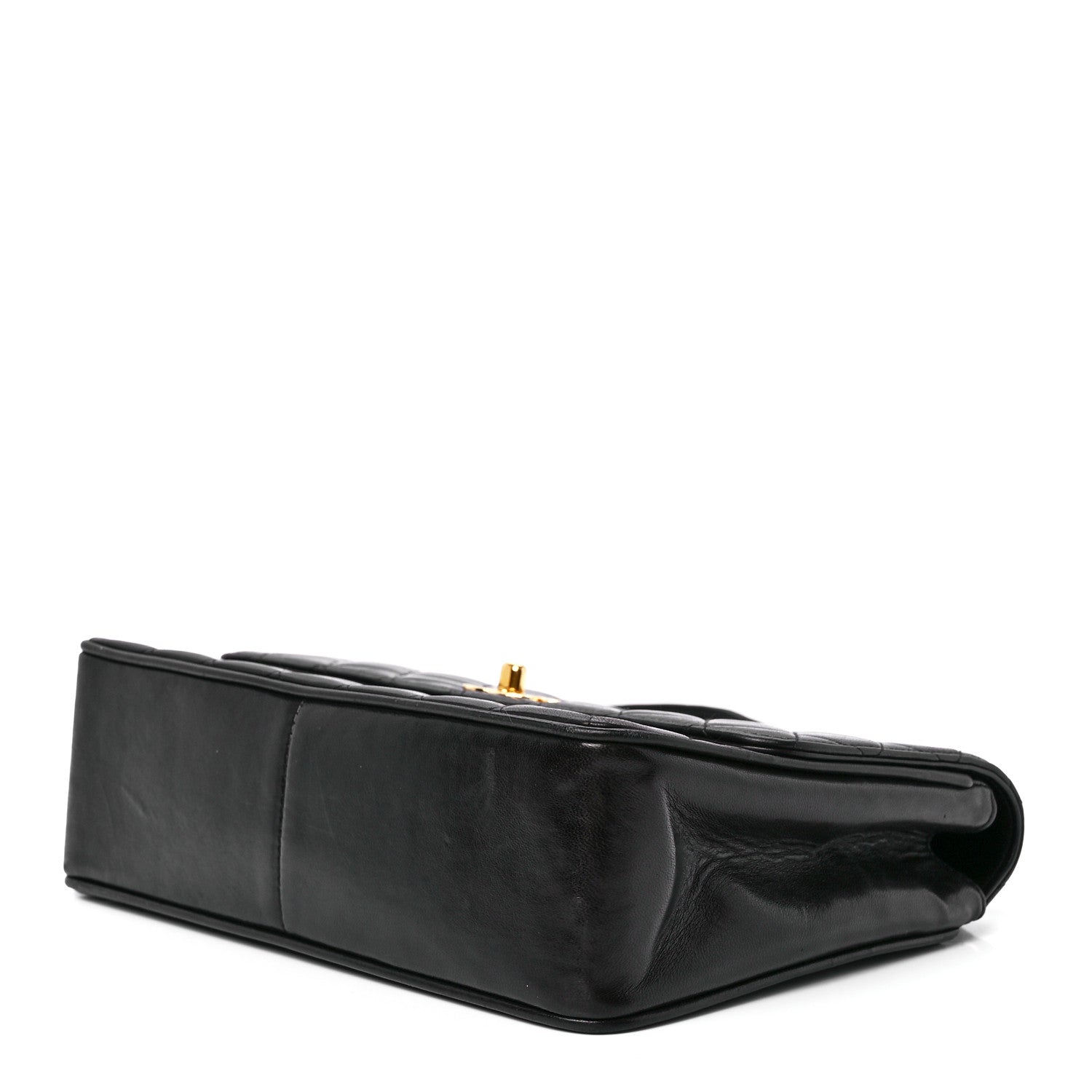 Chanel Lambskin Quilted Single Flap Shoulder Bag Black 10 of 12