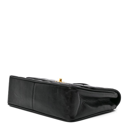 Chanel Lambskin Quilted Single Flap Shoulder Bag Black 10 of 12