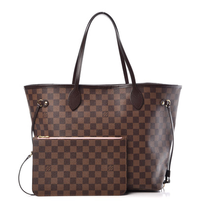 Louis Vuitton Damier Ebene Neo Neverfull MM Rose Ballerine 1 of 14